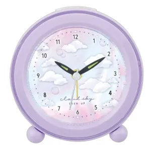 Round light clock - Cloud sky