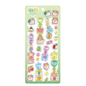 Puffy Glitter Charm Sticker / Hamchans World