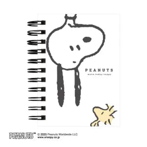 T_Snoopy A6 W Ring Notebook / Upside Down
