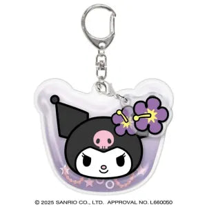 Sanrio Characters Air-in Key Holder / Kuromi / Hibiscus
