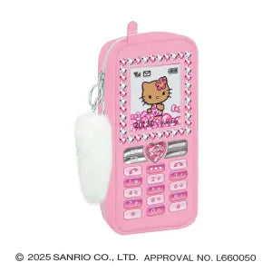 T_Sunburn Hello Kitty Flip Phone Style Pencil Case / Pink