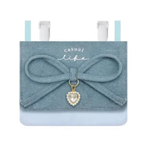Wide Pocket Pouch / Denim Ribbon