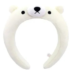 Plush Doll Head band Polar bear