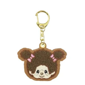 Monchhichi Chenille Embroidered Felt Keychain - Girl Monchhichi