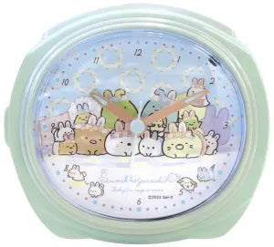 Sumikkogurashi Bell Alarm Clock with Continuous Seconds Hand The Mysterious Rabbit Garden