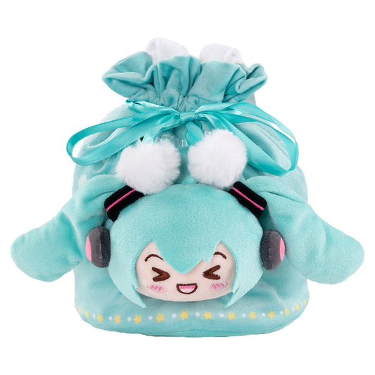 Moeyu  Hatsune Miku Squinty Eyes Series Plush Drawstring Bag - Kanako.store