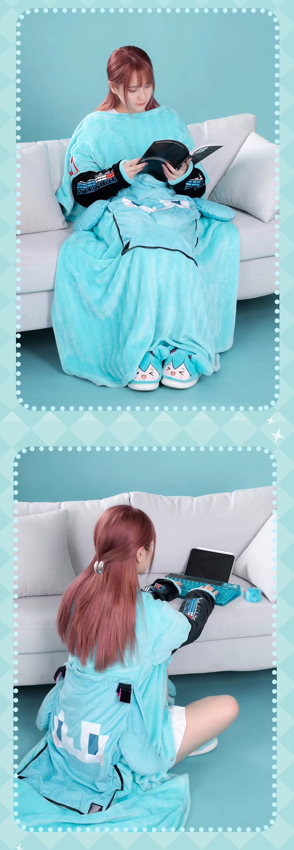 Moeyu: Hatsune Miku:  Digital Pillow & Blanket (2-in-1) - Kanako.store