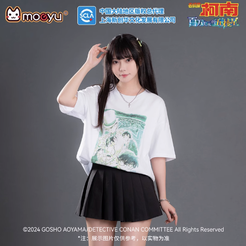 Moeyu Detective Conan Million Dollar Five-pointed Star hand-painted poster short-sleeved T-shirt loose two-dimensional peripherals - Kanako.store