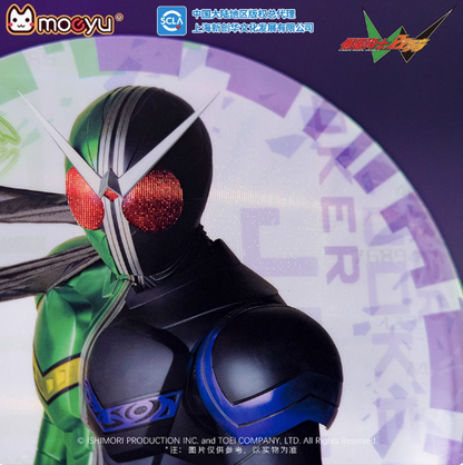 Moeyu Kamen Rider W Double Riders Large Tinplate Badge, Anime Display Pin Stand - Kanako.store