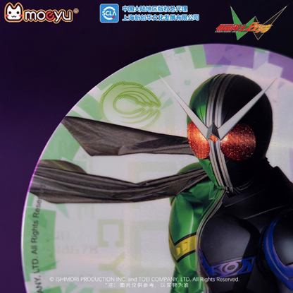 Moeyu Kamen Rider W Double Riders Large Tinplate Badge, Anime Display Pin Stand - Kanako.store