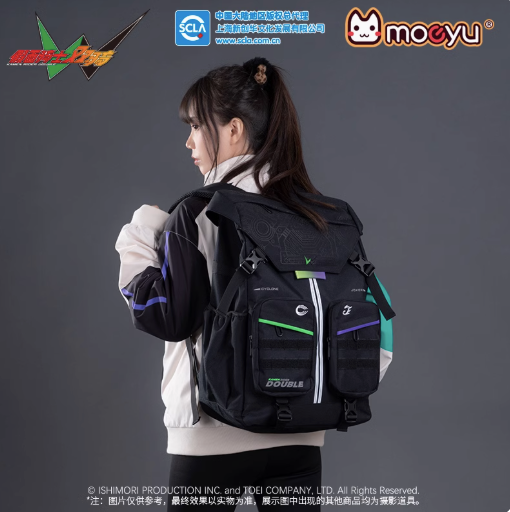 Moeyu Kamen Rider W Double Riders Backpack, Official Large-Capacity Travel Bag - Kanako.store
