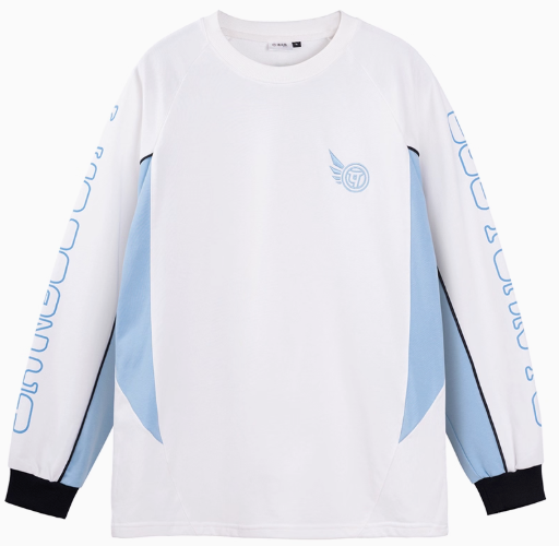 Moeyu Luo Tianyi “Reform Trace” Embroidered Color-Block Sweatshirt, Official Vocaloid Oversized Anime Hoodie - Kanako.store