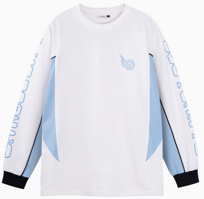 Moeyu Luo Tianyi “Reform Trace” Embroidered Color-Block Sweatshirt, Official Vocaloid Oversized Anime Hoodie - Kanako.store