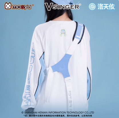Moeyu Luo Tianyi “Reform Trace” Embroidered Color-Block Sweatshirt, Official Vocaloid Oversized Anime Hoodie - Kanako.store