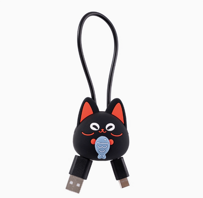 Moeyu Wuhua Mishin Tanuki Tray-Inspired 3D Cable Organizer, Cute Data & Charging Cord Holder - Kanako.store