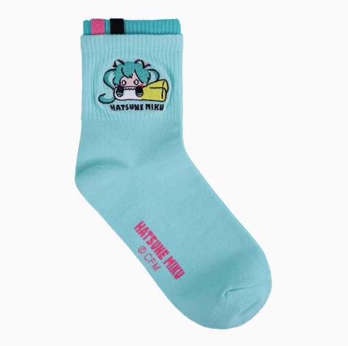 Moeyu Hatsune Miku YaoYao Series Socks – Women’s Mid-Calf Summer Breathable Sport & School Style Socks - Kanako.store