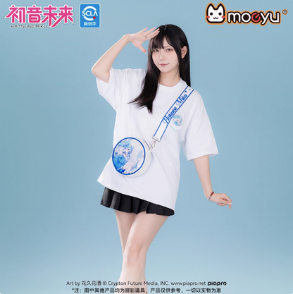 Moeyu Hatsune Miku “Sweet Dreamscape” Round Crossbody Bag, Cute Shoulder Bag for Daily Use and Gifts - Kanako.store