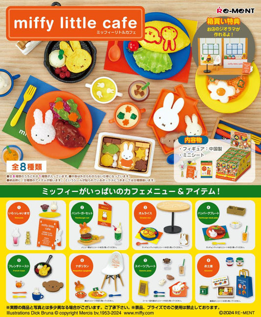 Re-ment Miffy Little Cafe 8pcs Complete Box | Miniature Miffy Cafe Set