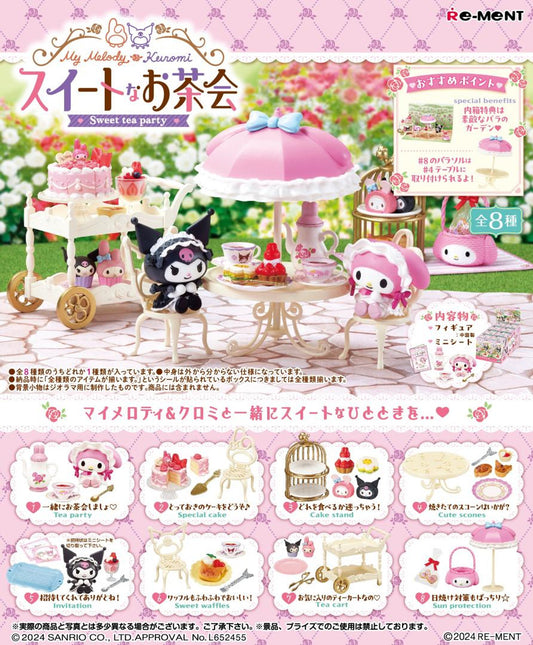 Re-ment My Melody & Kuromi Sweet Tea Party 8pcs Complete Box | Sanrio Miniature Set