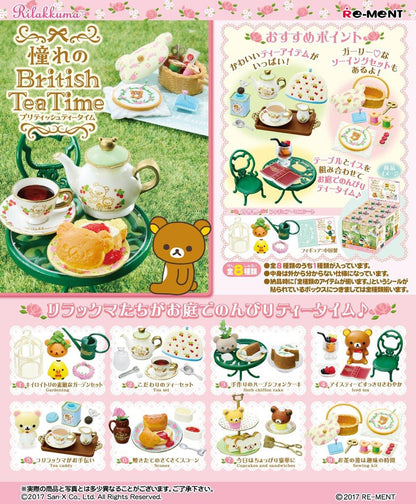 Re-ment Rilakkuma British Tea Time – 8pcs Complete Box (San-X)